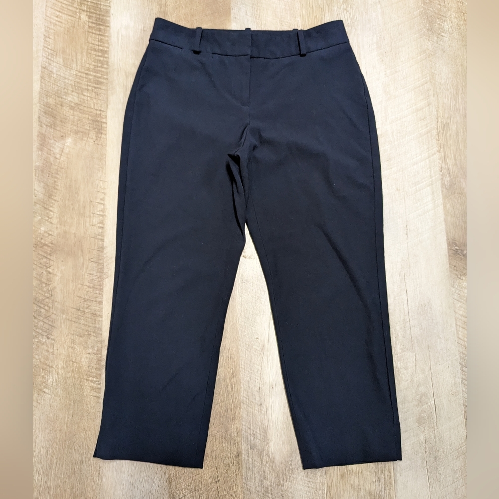 Talbots Petites Curvy Navy Blue Cropped Pants